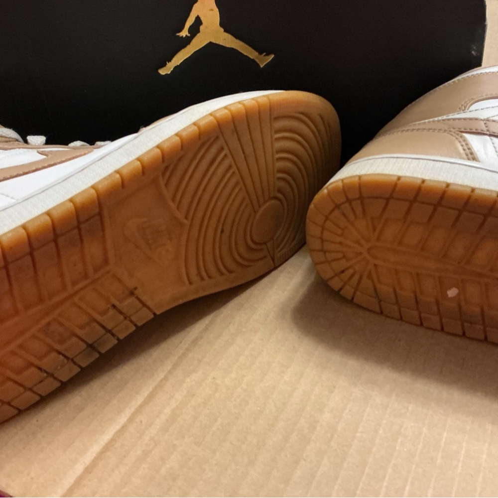 Nike Air Jordan Mid Sneakers - White and Brown - Picture 8 of 9